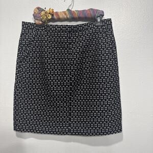 Anne Klein Pencil Skirt Womens Size 10 Black Textured Lined Back Zip Office Wear